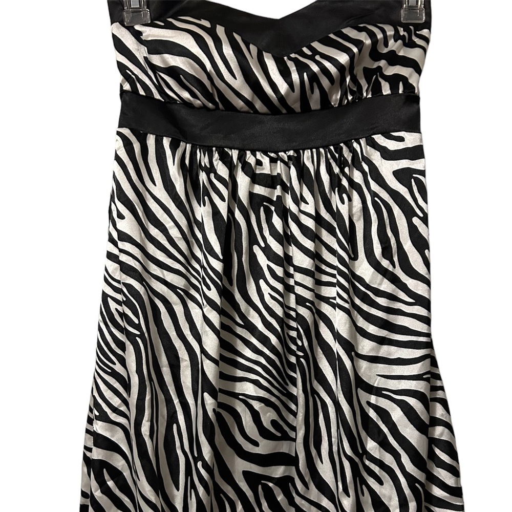 Red berry, zebra print dress